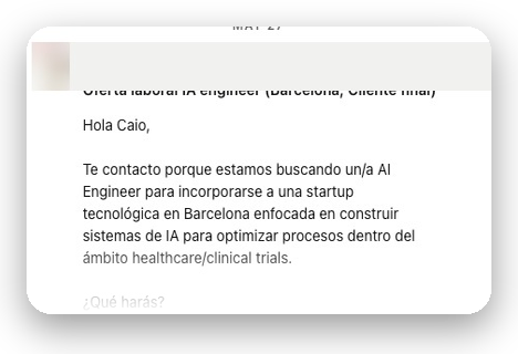 Convite de recrutador no LinkedIn